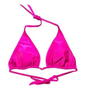 $79 Ocean Blues Womens Little Pink Bikini Top Triangle Adjustable Halter 2XL